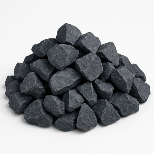 Basaltsplitt in verschiedenen Körnung – Edler Naturstein für feine Flächen (20kg Säcke)